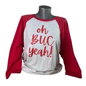 Women's Oh Buc Yeah NFL Tampa Bay Buccaneers Bucs 3/4 Length T-Shirt Size XL